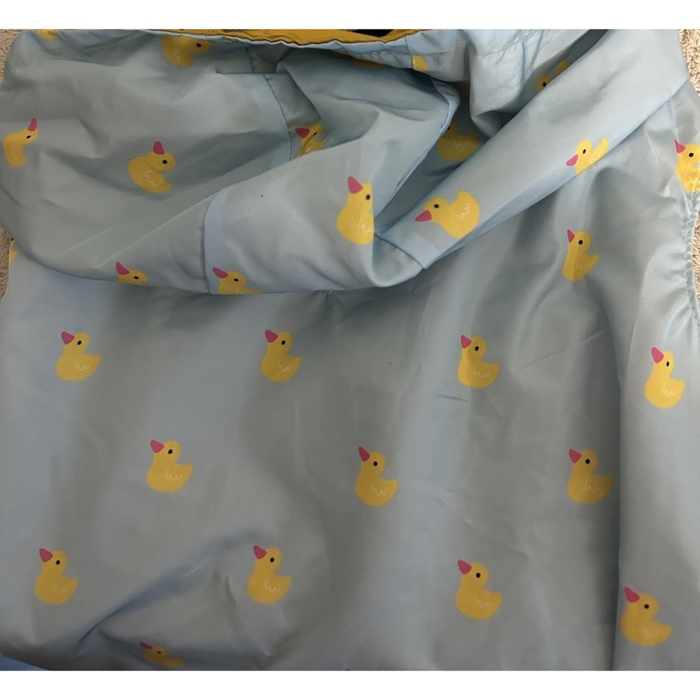 Lucy & Co. Lucky Ducky Reversible Dog Raincoat, Large, Yellow NEW - Picture 4 of 9